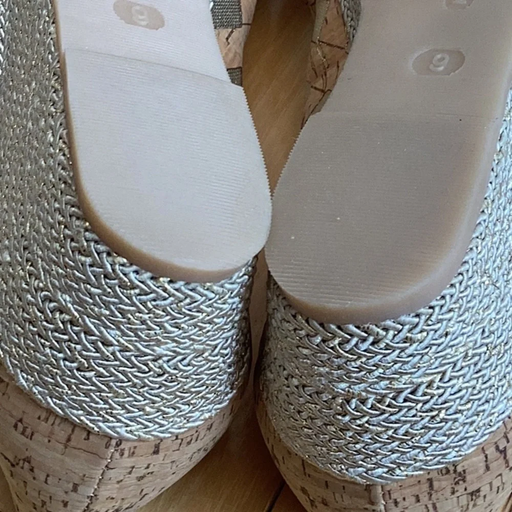 Sesto Meucci made in Italy Mabyn Cork Patterned Wedges. Women’s size 9